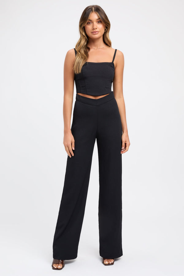 kookai Oyster Vee Pants Black