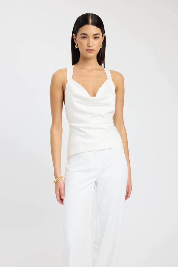 Kookai Palermo Cowl Top Ivory