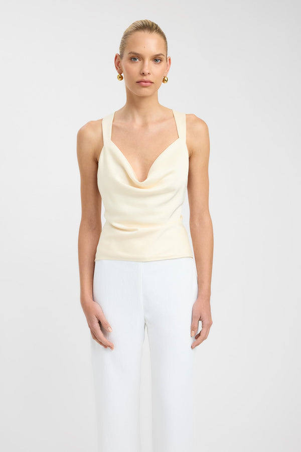 Kookai Palermo Cowl Top Lemon Sorbet