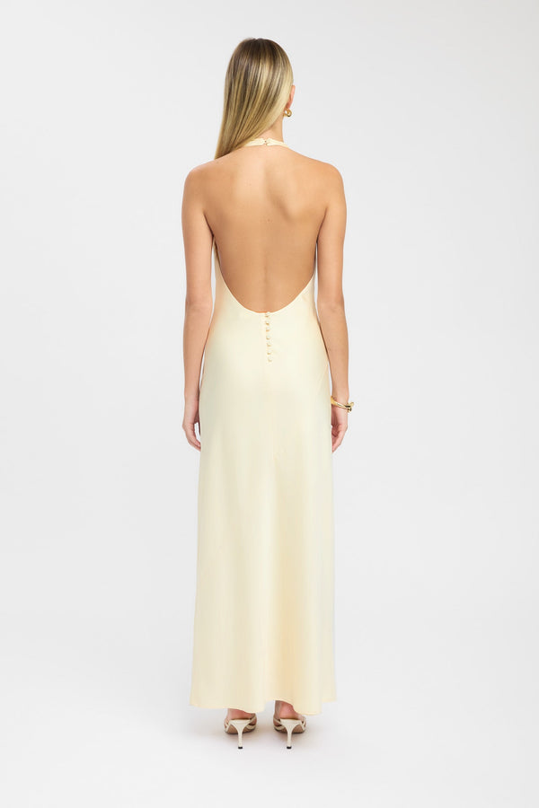 Kookai Palermo Maxi Dress Lemon Sorbet