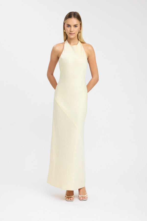 kookai Palermo Maxi Dress Lemon Sorbet