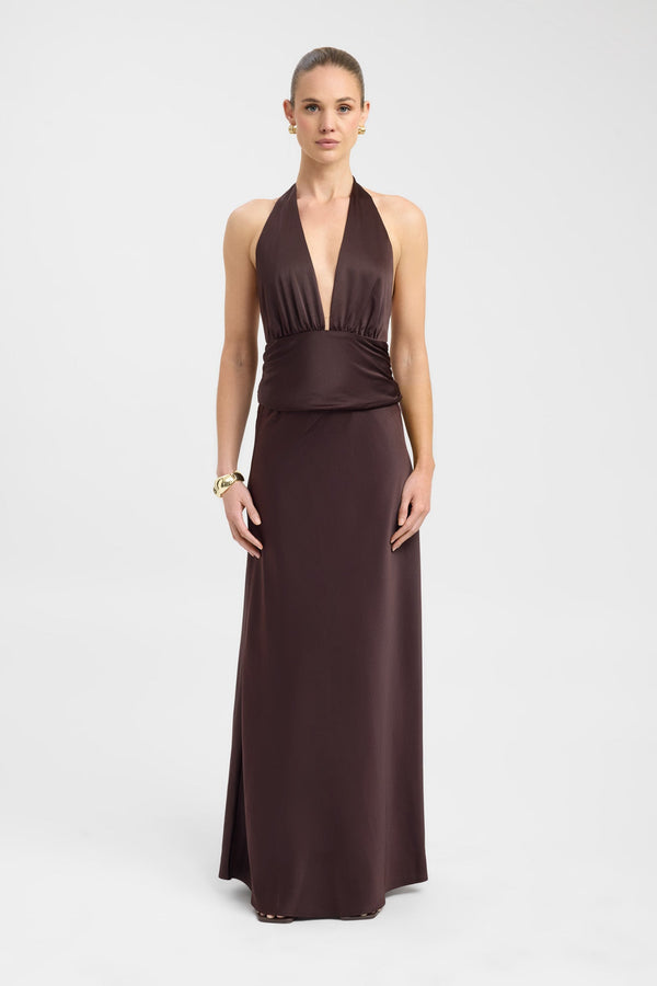 Kookai Palermo Maxi Skirt Mahogany