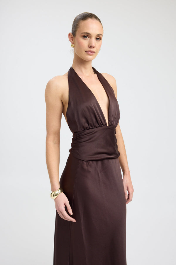 Kookai Palermo Trim Top Mahogany