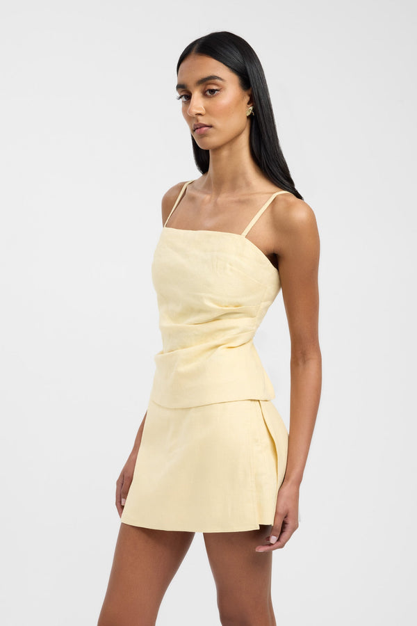 Kookai Palm Adjustable Top Banana Crepe