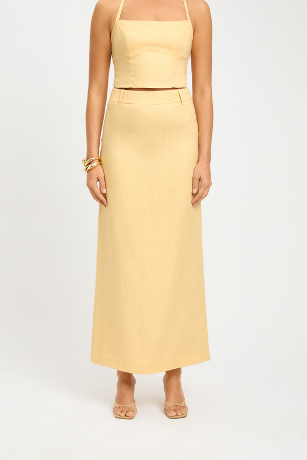 Kookai Palm Core Skirt Custard