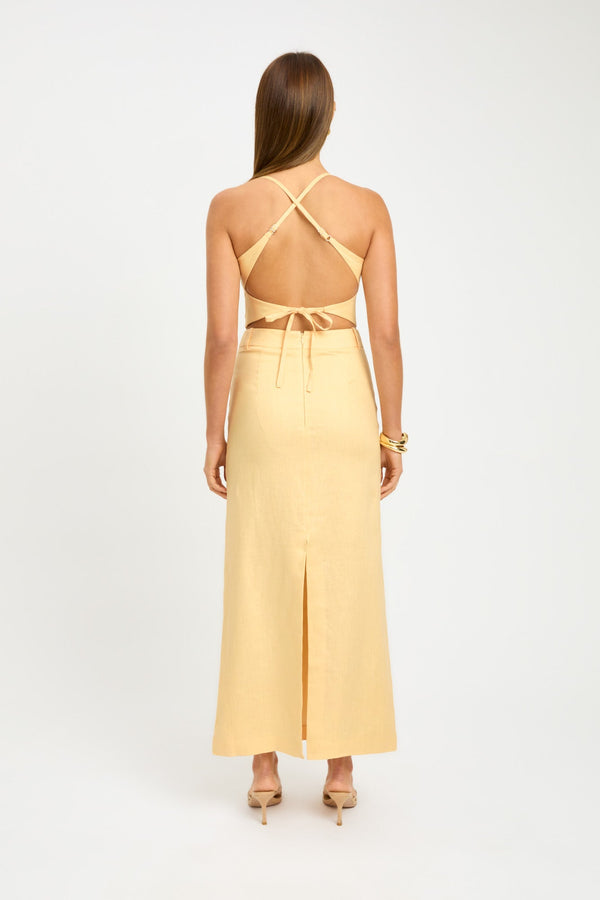 Kookai Palm Core Skirt Custard