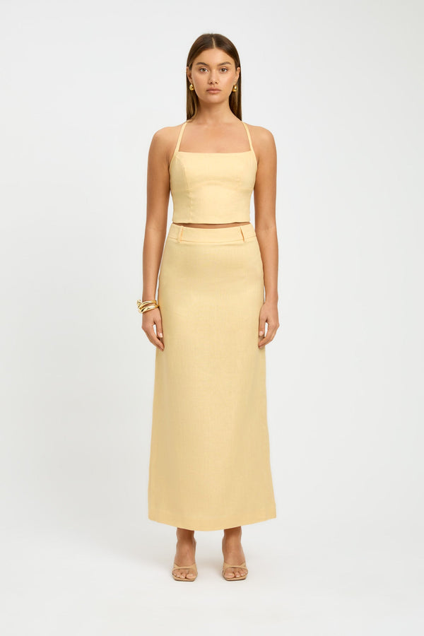 kookai Palm Core Skirt Custard