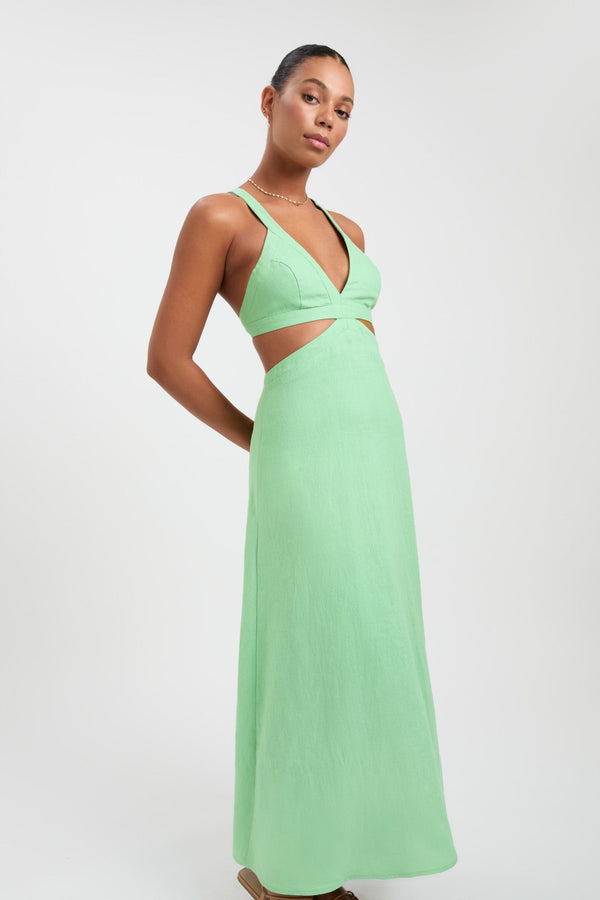 Kookai Palm Midi Dress Foliage