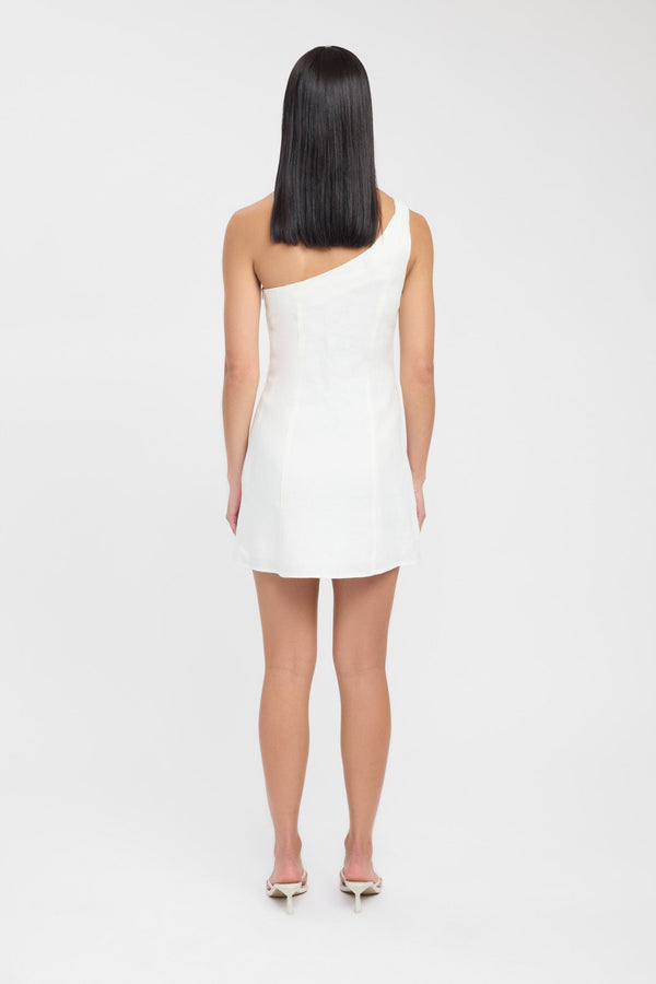 Kookai Palm Twist Mini Dress Coconut Milk