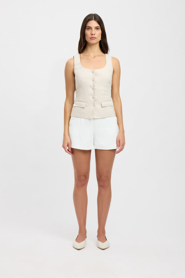 Kookai Palm Vest Top Wheat
