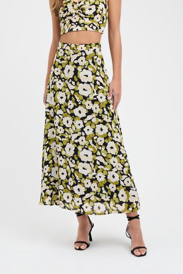 Kookai Paula Long Line Skirt Multi
