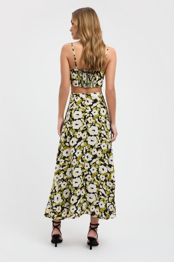 Kookai Paula Long Line Skirt Multi