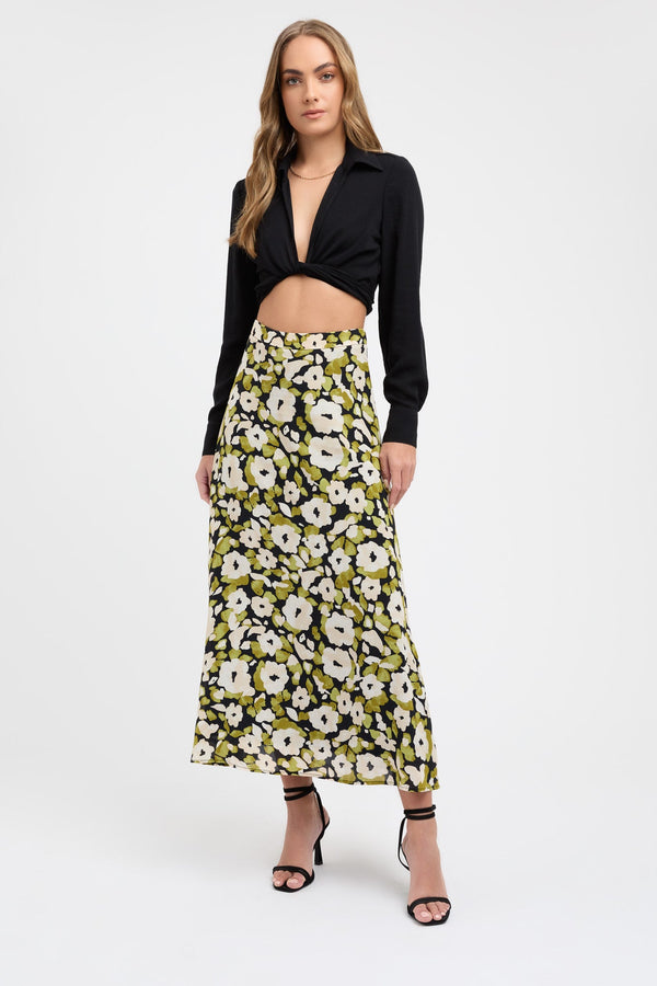 Kookai Paula Long Line Skirt Multi