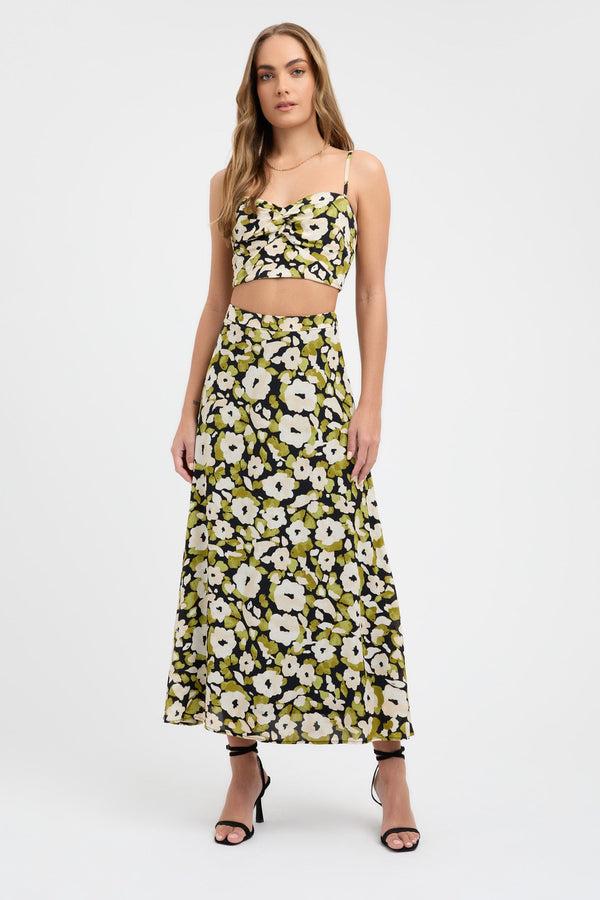 kookai Paula Long Line Skirt Multi