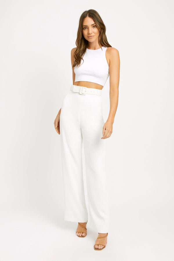 kookai Penelope Wide Leg Pants Natural White