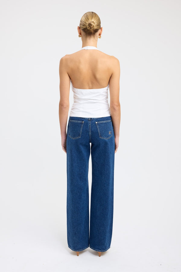 Kookai Percy Gathered Halter Top White