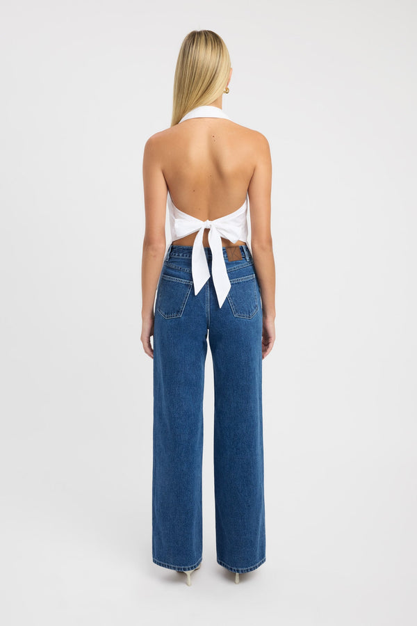 Kookai Percy Halter Shirt White