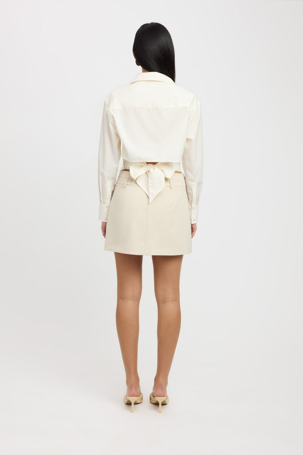 Kookai Percy Tie Shirt Coconut Milk