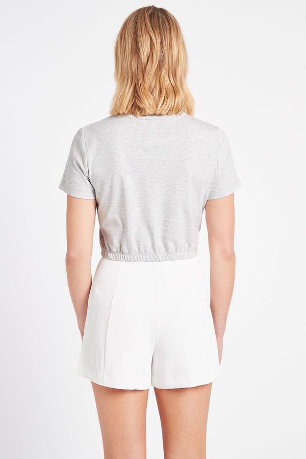 Kookai Pheobe Tee Light Grey Marle