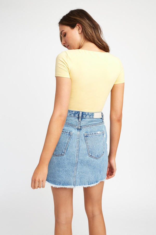 Kookai Piper Crop Tee Lemon Zelous