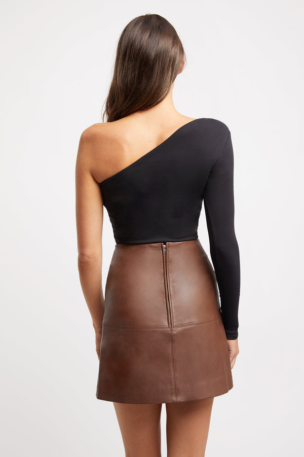 Kookai Queenie One Shoulder Top Black