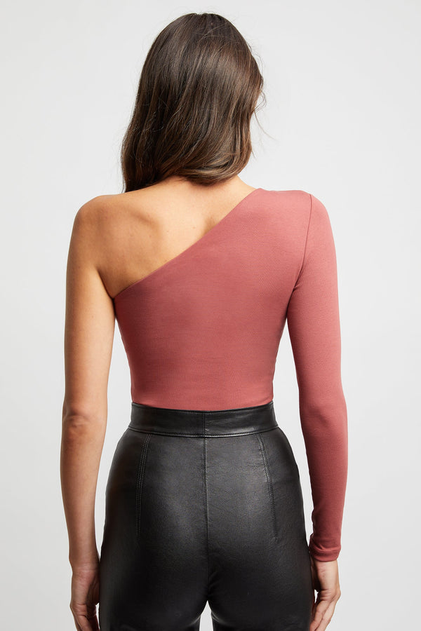 Kookai Queenie One Shoulder Top Sangria