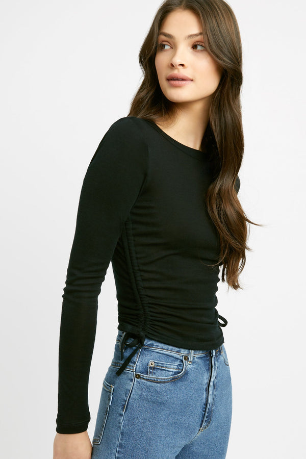 Kookai Rachel Tie Top Black