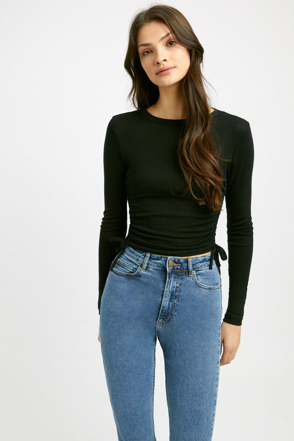 kookai Rachel Tie Top Black