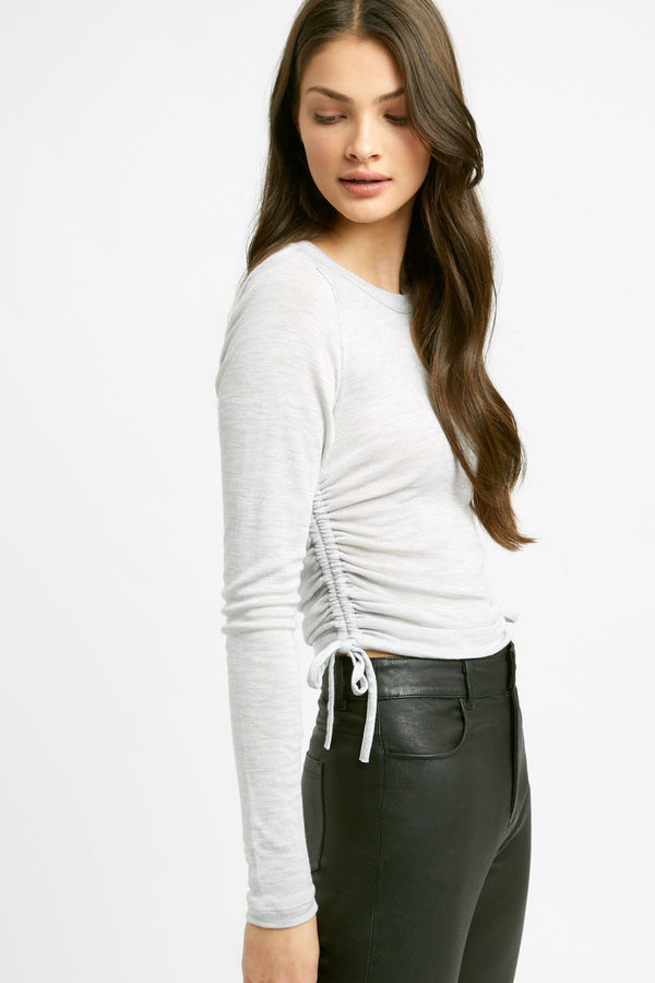 Kookai Rachel Tie Top Mid Grey Marle
