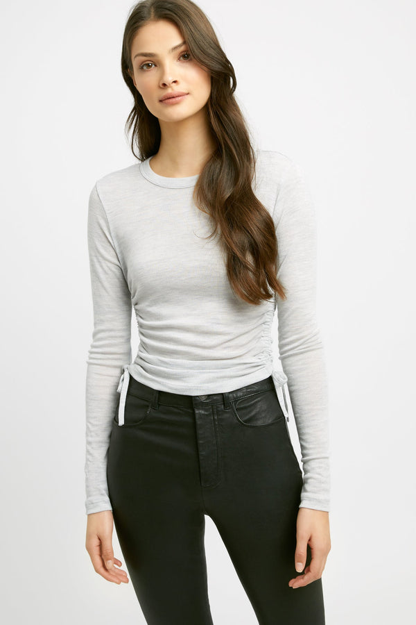 kookai Rachel Tie Top Mid Grey Marle