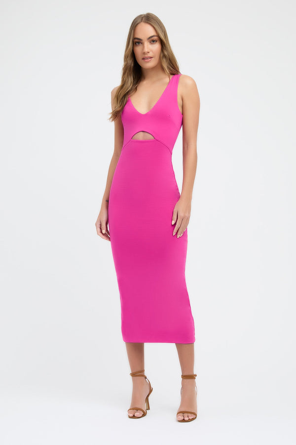 kookai Rachelle Midi Dress Paradise Pink