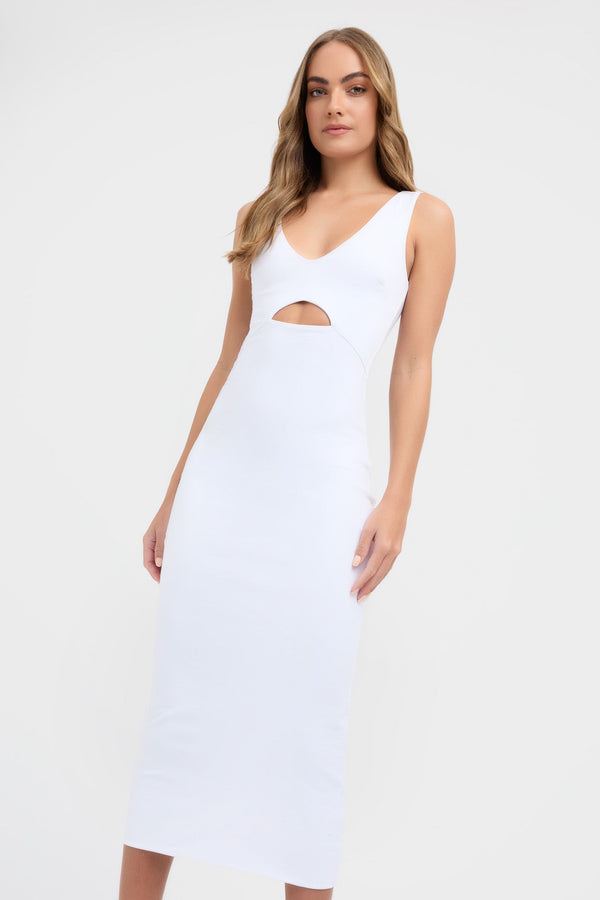 kookai Rachelle Midi Dress White