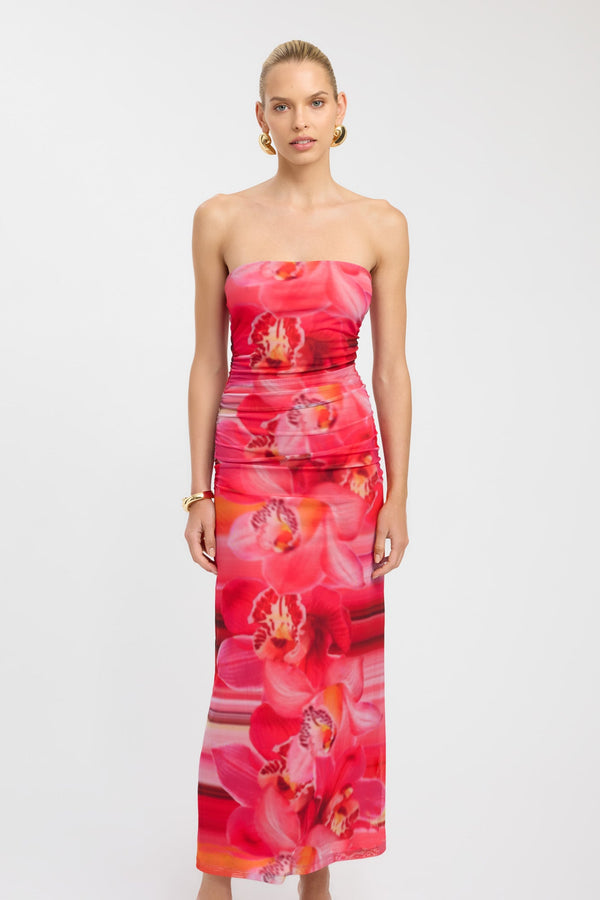 Kookai Rae Strapless Dress Pink