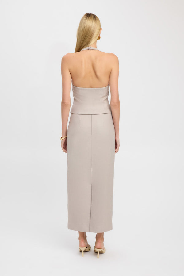 Kookai Raine Core Midi Skirt Dark Oat