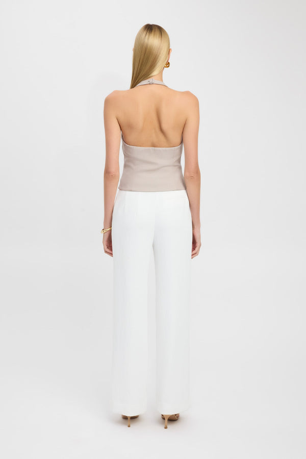 Kookai Raine Zip Front Top Dark Oat