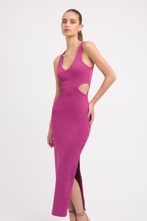 Kookai Renee Midi Dress Wild Viola Marle