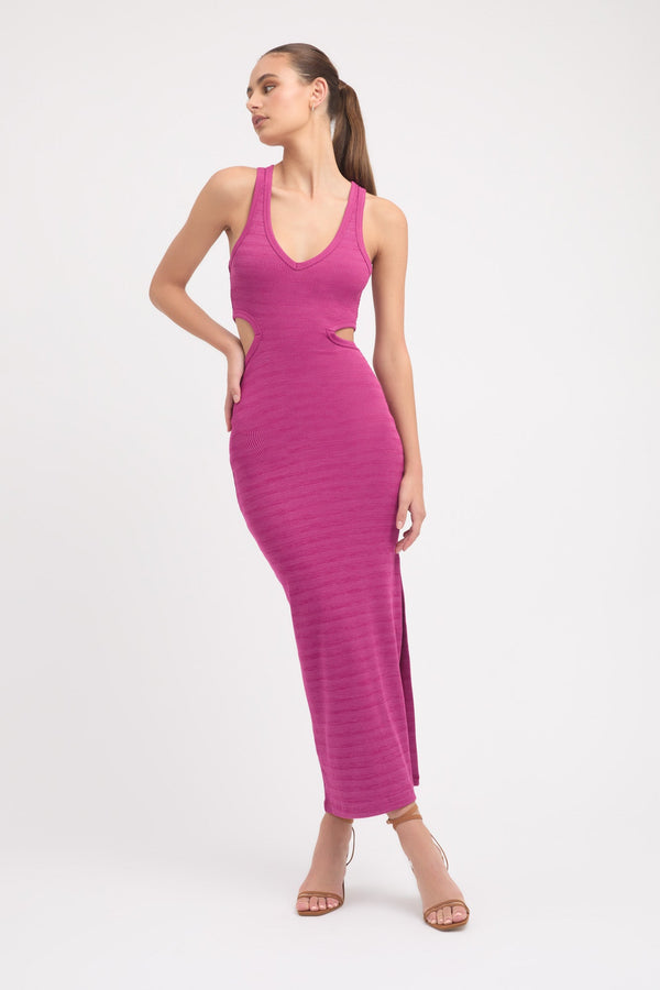 kookai Renee Midi Dress Wild Viola Marle
