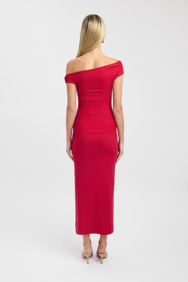 Kookai Rhys Skirt Crimson