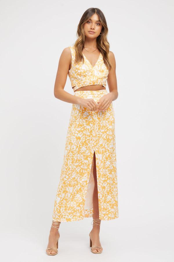 kookai Riley Split Skirt Multi