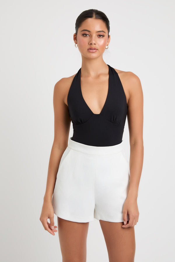 kookai Rita Halter Bodysuit Black
