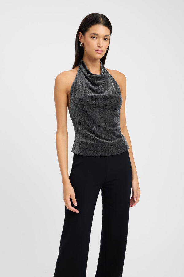 Kookai Ritz Cowl Top Gunmetal