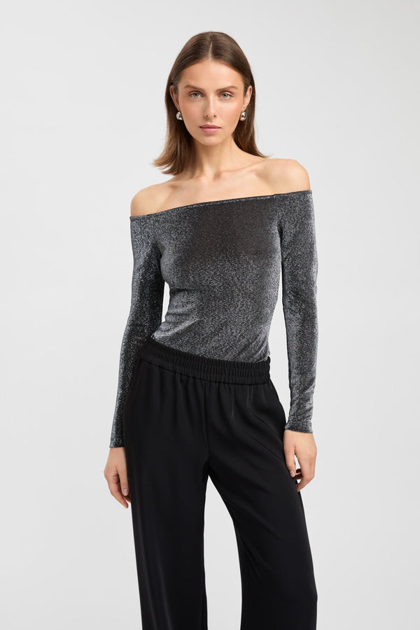 Kookai Ritz Off Shoulder Top Gunmetal