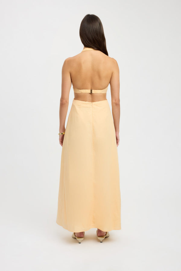 Kookai Romeo Ring Maxi Dress Butter Popcorn