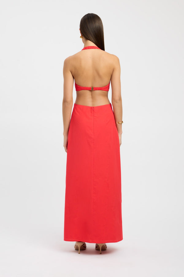 Kookai Romeo Ring Maxi Dress Strawberry