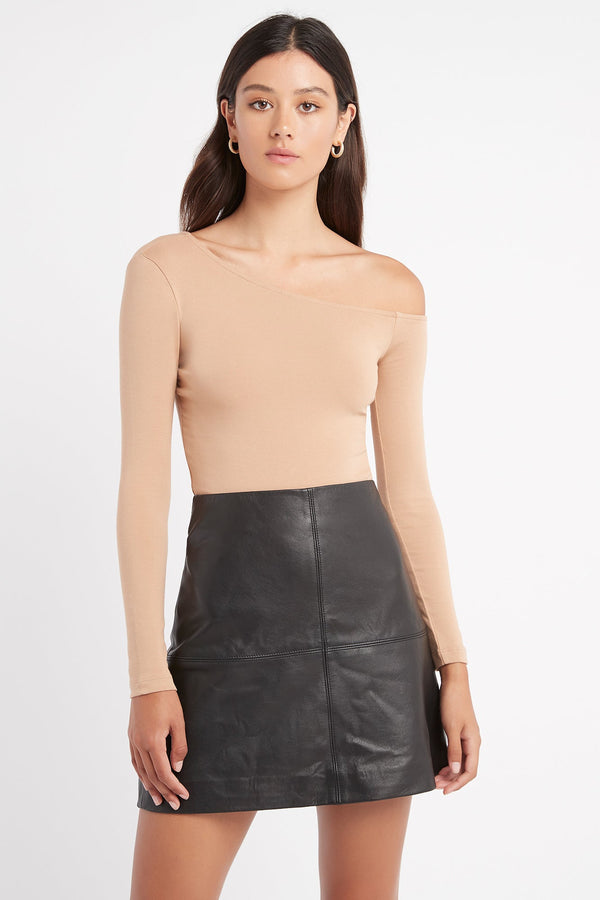 kookai Rosa One Shoulder Crop Natural