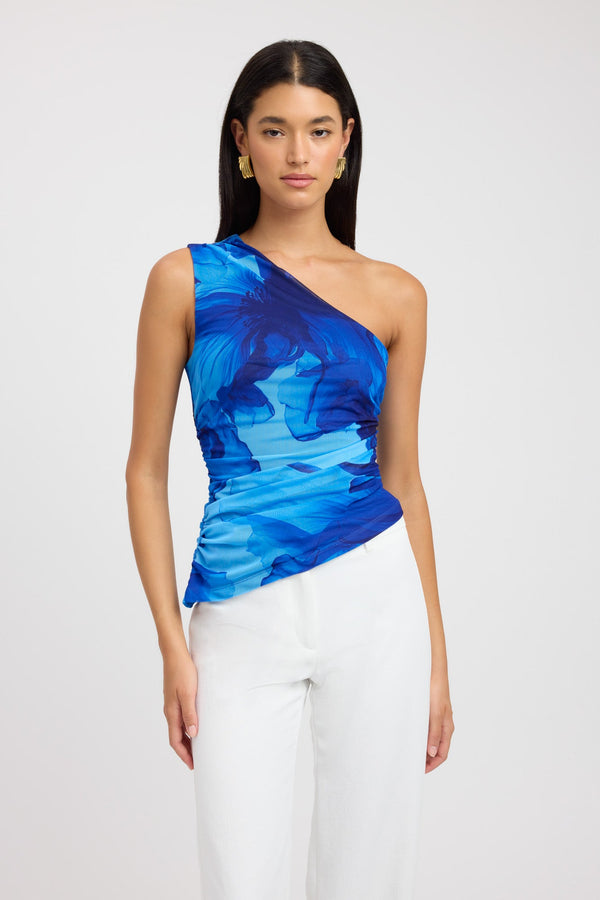 Kookai Rosalia One Shoulder Top Rosalia Blue