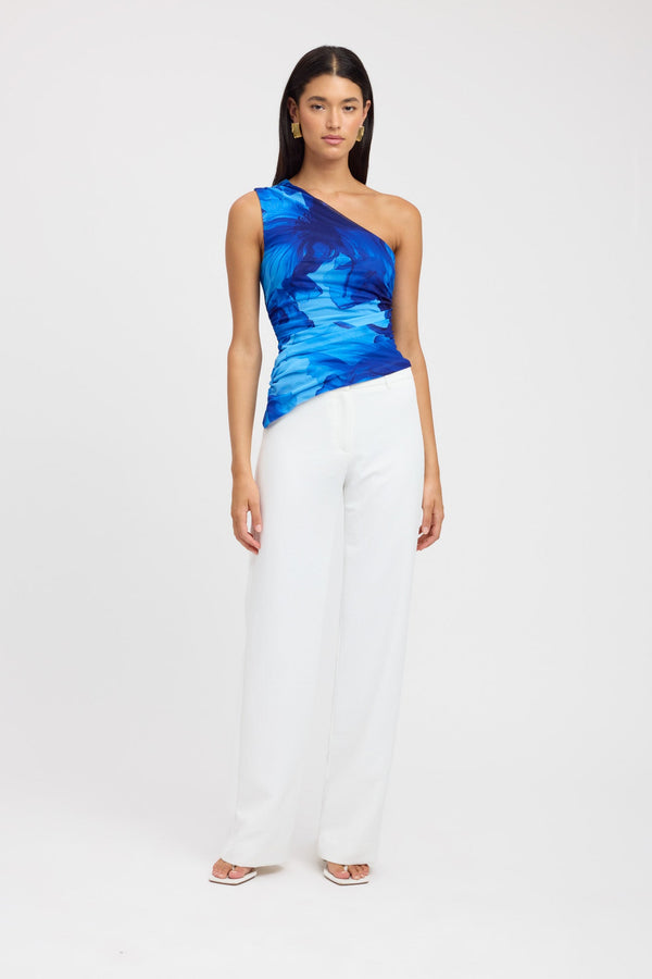 kookai Rosalia One Shoulder Top Rosalia Blue