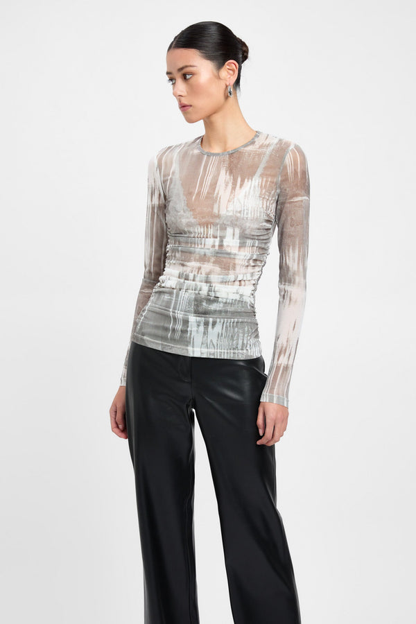 Kookai Ryder Long Sleeve Top Brindle