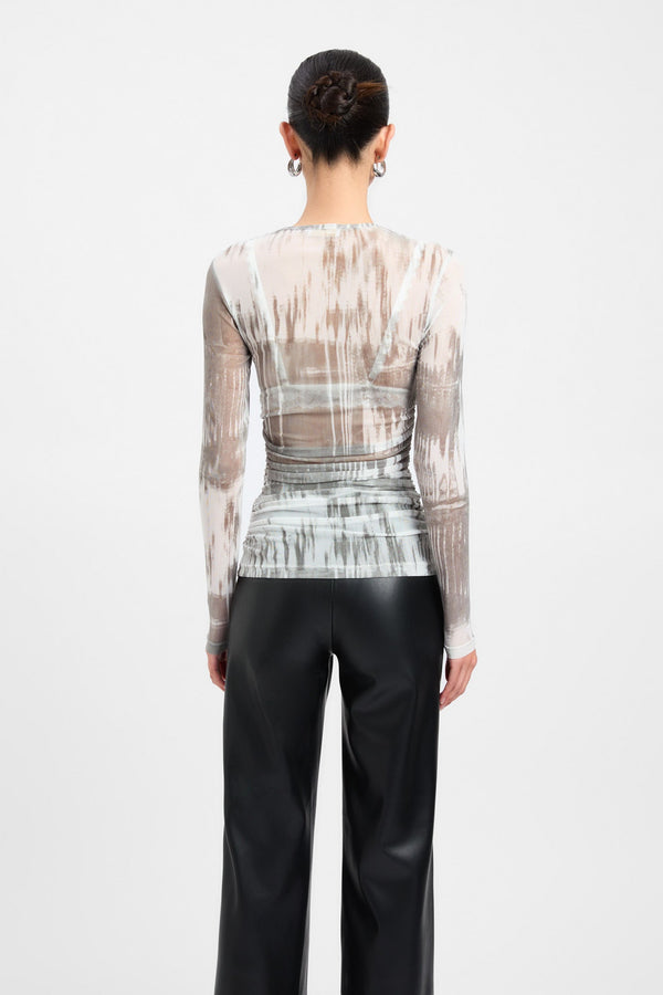 Kookai Ryder Long Sleeve Top Brindle