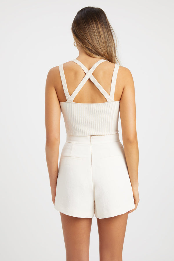 Kookai Sadie Double Strap Top Macadamia